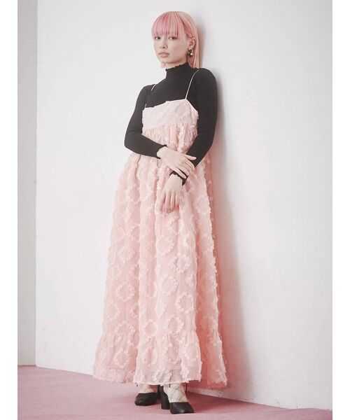 merry jenny（メリージェニー）の「circleキャミフレアワンピース（ワンピース・レディース・アイボリー/ブラック/ピンク・SMALL/MEDIUM）」の14枚目の写真