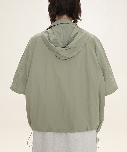 MASONPRINCE(メイソンプリンス)の「フーデットナイロンZIPブルゾン WT4041【MASONPRINCE】(ナイロンジャケット・メンズ・ブラック/ライトカーキ・S/M/L/XL)」の9枚目の写真