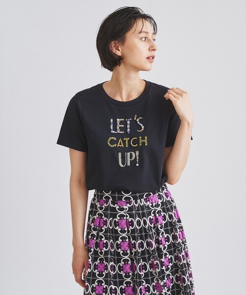 グレースコンチネンタル　ビーズ刺繍Tシャツ セール】ビーズ刺繍Tシャツ（Tシャツ/カットソー）｜GRACE CONTINENTAL