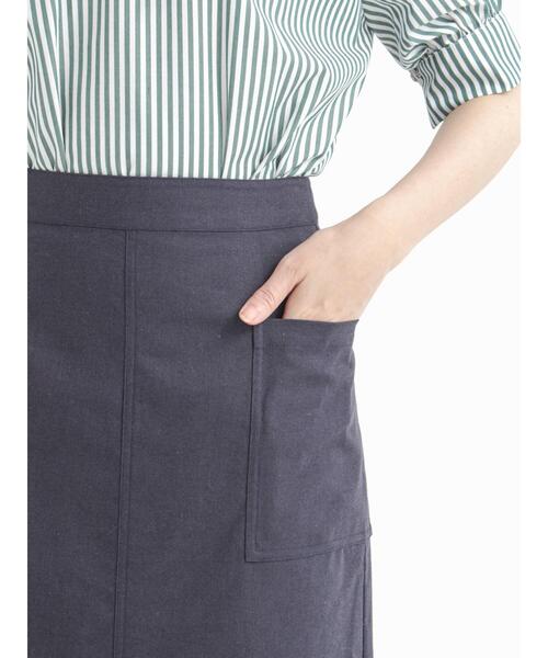 Te chichi(テチチ)の「麻混キャンバスタイトスカート(スカート・レディース・グレー/グリーン/ネイビー/カーキ・SMALL/MEDIUM)」の13枚目の写真