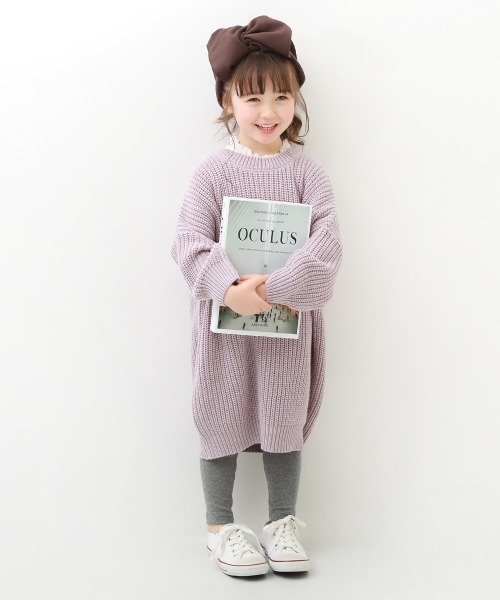 devirock（デビロック）の「無地厚手レギンス（レギンス/スパッツ・キッズ・ブラック/パープル系その他/ヘザーチャコール・80ｃｍ/90cm/110cm/100cm/120cm/130cm/140cm/150cm/160cm）」の10枚目の写真