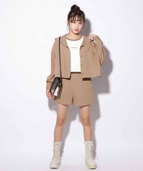 repipi armario（レピピ アルマリオ）の「セーラーシャツジャケットセットアップ（シャツ/ブラウス・キッズ・ブラック/ブラウン系/オレンジ系/グリーン系・SMALL/MEDIUM/LARGE）」の3枚目の写真