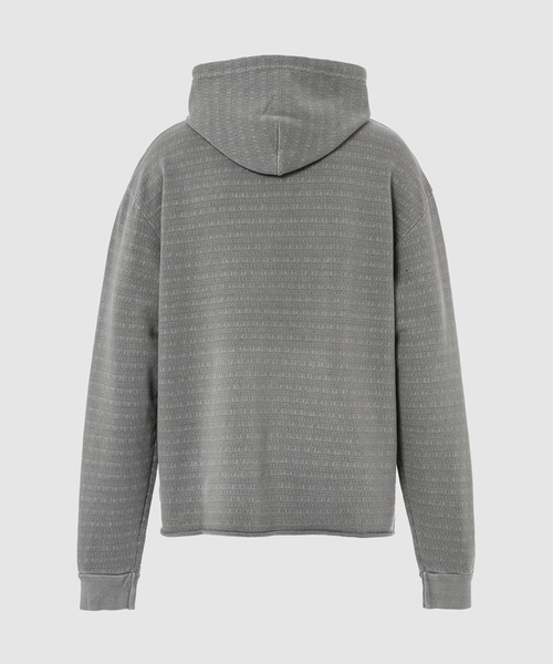 JOHN ELLIOTT（ジョンエリオット）の「Raw  Edge  Jacquard  Terry Hoodie（パーカー・メンズ・チャコール・X-LARGE/MEDIUM/LARGE）」の2枚目の写真