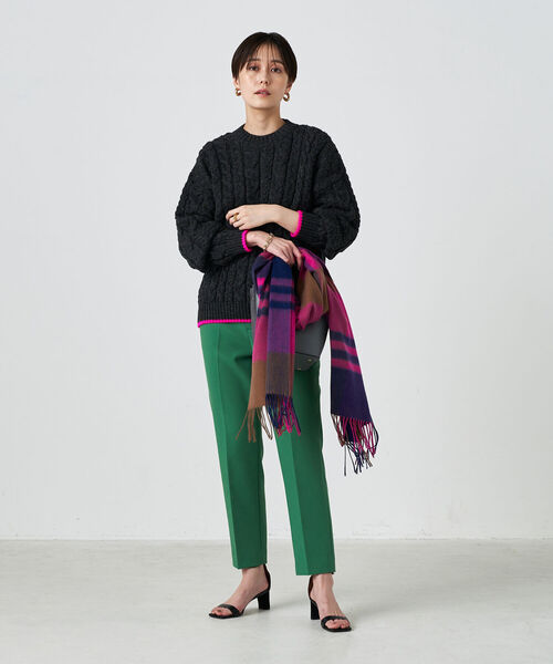 NOLLEY’S Sophi（ノーリーズソフィ）の「ダブルクロススティックパンツ（その他パンツ・レディース・ピンク/ブルー/グリーン・38/36/34）」の6枚目の写真