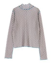 miette | 配色ﾒﾛｰﾌﾟﾘﾝﾄﾁｭｰﾙｼｱｰﾄｯﾌﾟｽ(Tシャツ/カットソー)