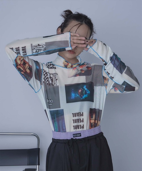 MUUET ミュエット　コットン　シアートップス　藍染　未使用 MUUET ミュエット コットン シアートップス 藍染 未使用
