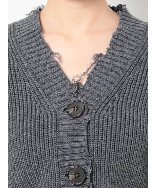 EMODA(エモダ)の「クラッシュリブショートカーディガン(カーディガン/ボレロ・レディース・ブラック/グレー/レッド/ブルー・FREE)」の18枚目の写真