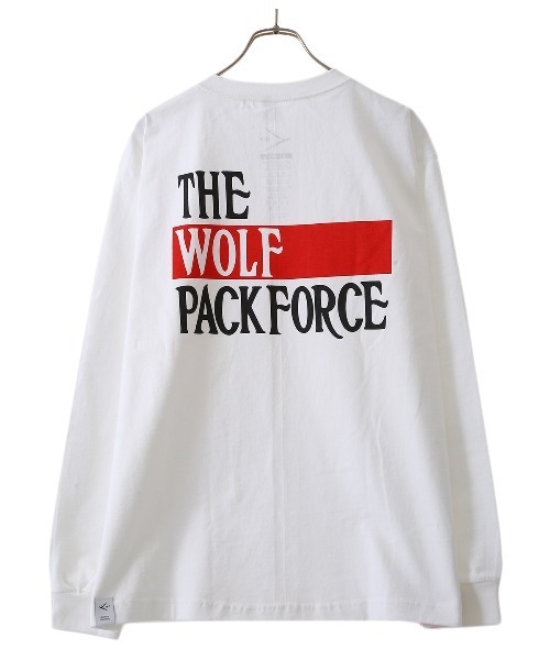 WP（ダブリューピー）の「WP / ダブリューピー：WP×CAMBER THE WOLF HEARTS L/Tee：WP07-T118[WAX]（Tシャツ/カットソー・メンズ・ホワイト×レッド/ブラック×ブルー・XL/L/XXL）」の2枚目の写真