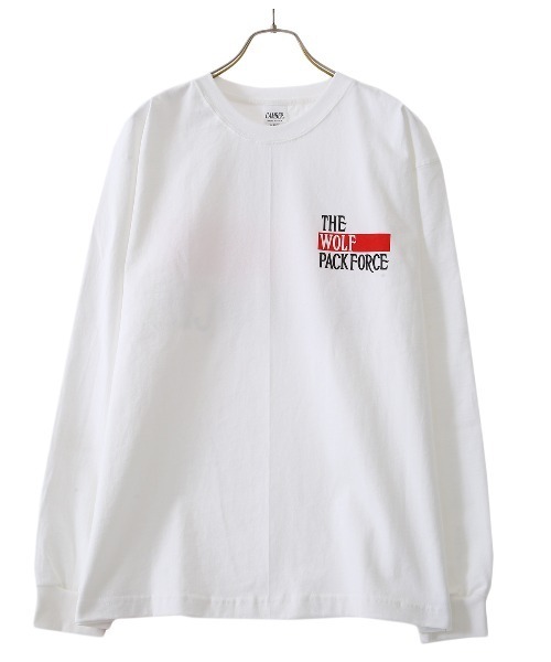 WP（ダブリューピー）の「WP / ダブリューピー：WP×CAMBER THE WOLF HEARTS L/Tee：WP07-T118[WAX]（Tシャツ/カットソー・メンズ・ホワイト×レッド/ブラック×ブルー・XL/L/XXL）」の4枚目の写真