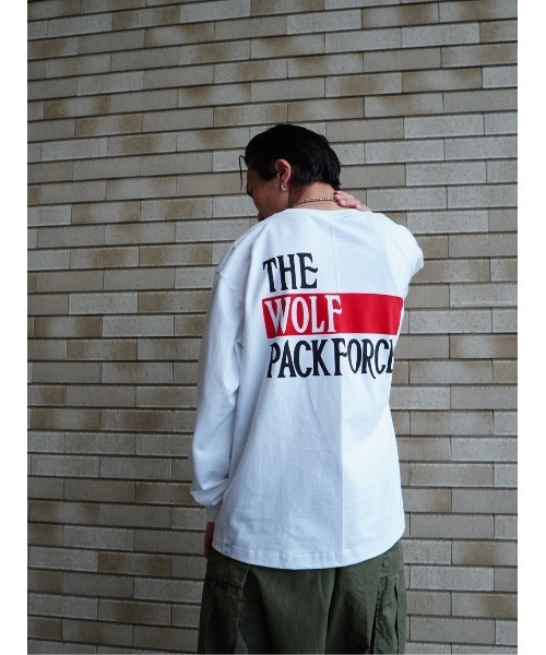 WP（ダブリューピー）の「WP / ダブリューピー：WP×CAMBER THE WOLF HEARTS L/Tee：WP07-T118[WAX]（Tシャツ/カットソー・メンズ・ホワイト×レッド/ブラック×ブルー・XL/L/XXL）」の13枚目の写真