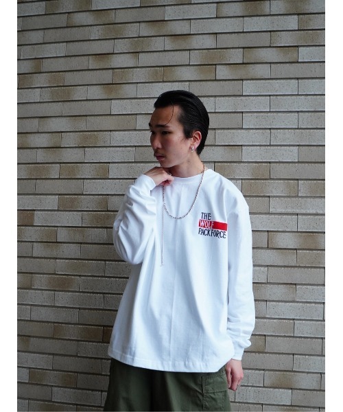 WP（ダブリューピー）の「WP / ダブリューピー：WP×CAMBER THE WOLF HEARTS L/Tee：WP07-T118[WAX]（Tシャツ/カットソー・メンズ・ホワイト×レッド/ブラック×ブルー・XL/L/XXL）」の14枚目の写真