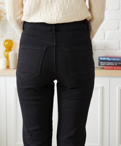 acro（アクロ）の「ハイウエストストレッチフレアーデニム/AC1476（デニムパンツ・レディース・ブラック/ブルー・ﾌﾘ-）」の5枚目の写真