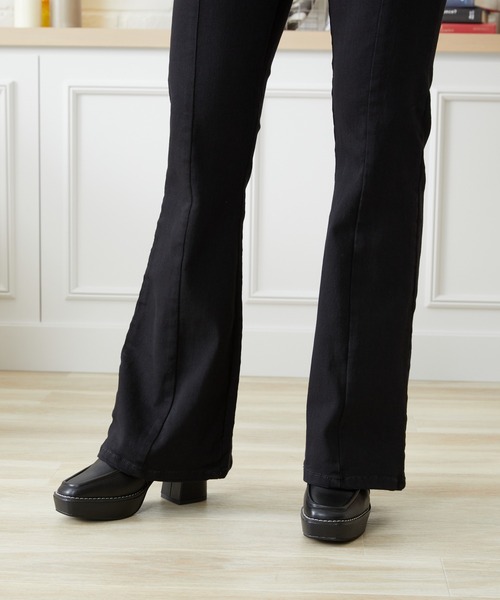 acro（アクロ）の「ハイウエストストレッチフレアーデニム/AC1476（デニムパンツ・レディース・ブラック/ブルー・ﾌﾘ-）」の4枚目の写真