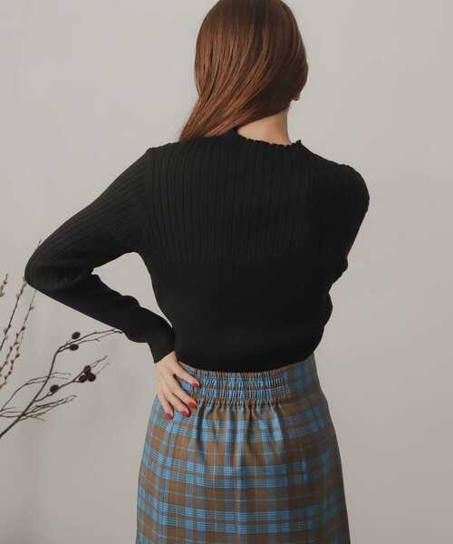 SENSE OF PLACE by URBAN RESEARCH（センスオブプレイスバイアーバンリサーチ）の「ランダムリブコンパクトセーター（ニット/セーター・レディース・アイボリー/ブラック/グリーン/ブルー・ONE）」の10枚目の写真