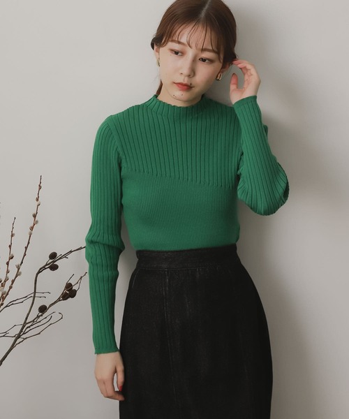 SENSE OF PLACE by URBAN RESEARCH（センスオブプレイスバイアーバンリサーチ）の「ランダムリブコンパクトセーター（ニット/セーター・レディース・アイボリー/ブラック/グリーン/ブルー・ONE）」の22枚目の写真