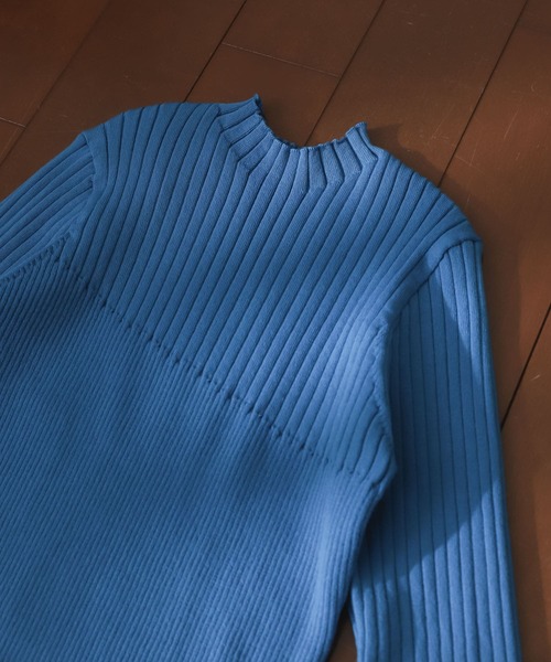 SENSE OF PLACE by URBAN RESEARCH（センスオブプレイスバイアーバンリサーチ）の「ランダムリブコンパクトセーター（ニット/セーター・レディース・アイボリー/ブラック/グリーン/ブルー・ONE）」の20枚目の写真