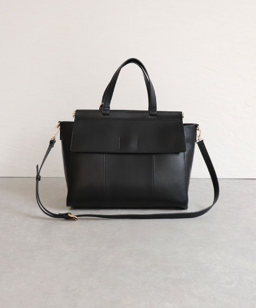 MIAN (ミアン)の「ANNABEL / ダブルフラップA4トートバッグ(トートバッグ・レディース・ブラック/ベージュ/グレー/モカ/ライトベージュ・FREE)」の17枚目の写真