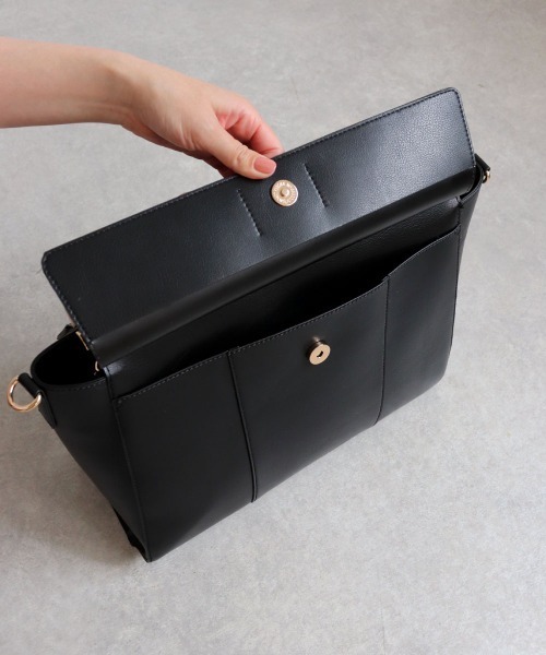 MIAN (ミアン)の「ANNABEL / ダブルフラップA4トートバッグ(トートバッグ・レディース・ブラック/ベージュ/グレー/モカ/ライトベージュ・FREE)」の20枚目の写真
