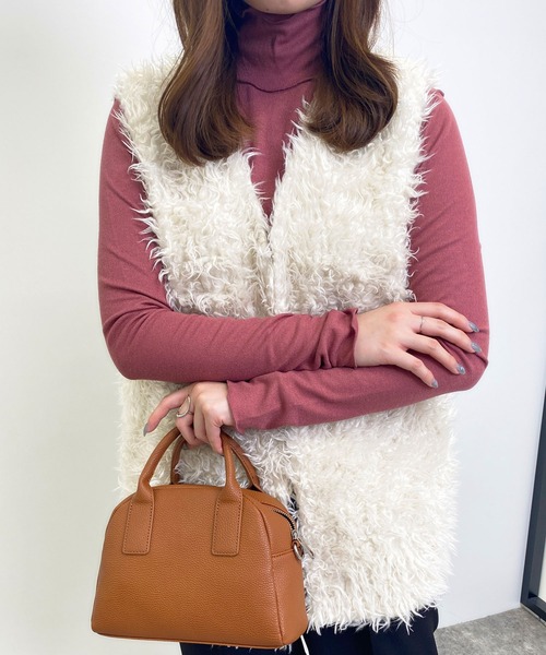 MLI'A(エムリア)の「エコファー/ベスト(ベスト・レディース・アイボリー/ブラウン/ブラック・M)」の18枚目の写真