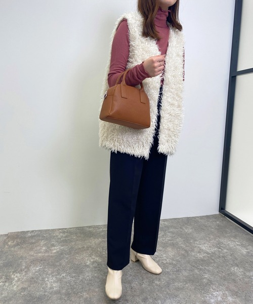 MLI'A(エムリア)の「エコファー/ベスト(ベスト・レディース・アイボリー/ブラウン/ブラック・M)」の19枚目の写真