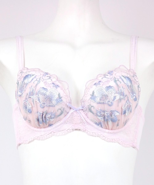 fran de lingerie(フランデランジェリー)の「Falling Flowers フォーリングフラワーズ ブラ&ショーツセット B65-G80カップ(ブラ&ショーツ・レディース・サックスブルー/ピンク/アイボリー・B65/B70/C70/D70/B75/C65/C75/D65/D75/D80/E70/F70/F75/G65/E65/E80/F65/F80/G80/G75/E75/G70)」の19枚目の写真