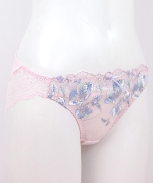 fran de lingerie(フランデランジェリー)の「Falling Flowers フォーリングフラワーズ ブラ&ショーツセット B65-G80カップ(ブラ&ショーツ・レディース・サックスブルー/ピンク/アイボリー・B65/B70/C70/D70/B75/C65/C75/D65/D75/D80/E70/F70/F75/G65/E65/E80/F65/F80/G80/G75/E75/G70)」の16枚目の写真