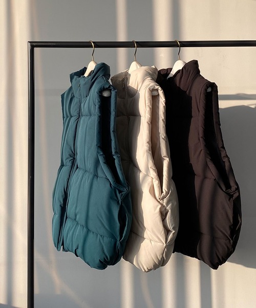 179/WG(イチナナキュウダブルジー)の「中わたファイバーベスト(ベスト・レディース・オフホワイト/ブラック/グリーン・MEDIUM)」の13枚目の写真