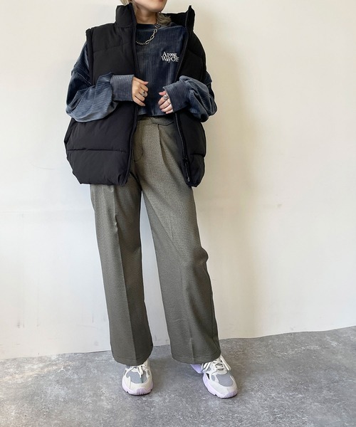 179/WG(イチナナキュウダブルジー)の「中わたファイバーベスト(ベスト・レディース・オフホワイト/ブラック/グリーン・MEDIUM)」の9枚目の写真