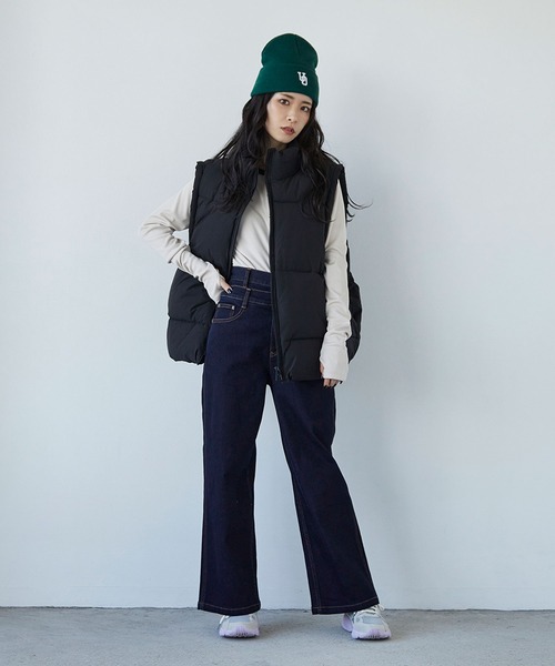 179/WG(イチナナキュウダブルジー)の「中わたファイバーベスト(ベスト・レディース・オフホワイト/ブラック/グリーン・MEDIUM)」の8枚目の写真