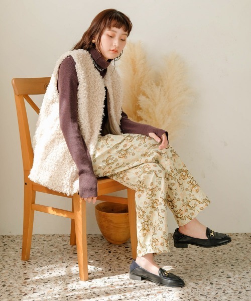 Bab（バブ）の「リバーシブルジャガードパンツ（その他パンツ・レディース・マスタード/ネイビー・M）」の22枚目の写真