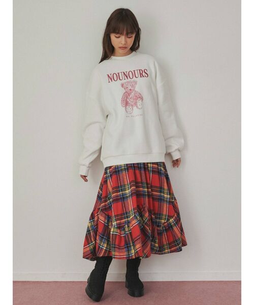 merry jenny（メリージェニー）の「bear embroideryトレーナー（Tシャツ/カットソー・レディース・オフホワイト/グレー/レッド・FREE）」の9枚目の写真