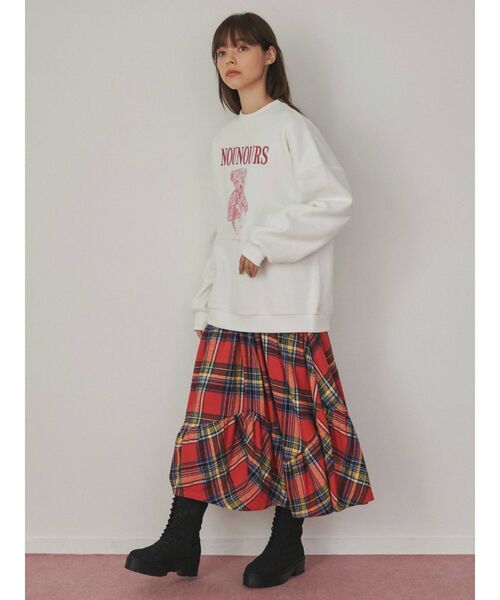 merry jenny（メリージェニー）の「bear embroideryトレーナー（Tシャツ/カットソー・レディース・オフホワイト/グレー/レッド・FREE）」の10枚目の写真