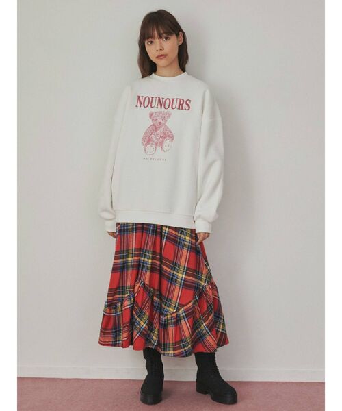 merry jenny（メリージェニー）の「bear embroideryトレーナー（Tシャツ/カットソー・レディース・オフホワイト/グレー/レッド・FREE）」の11枚目の写真