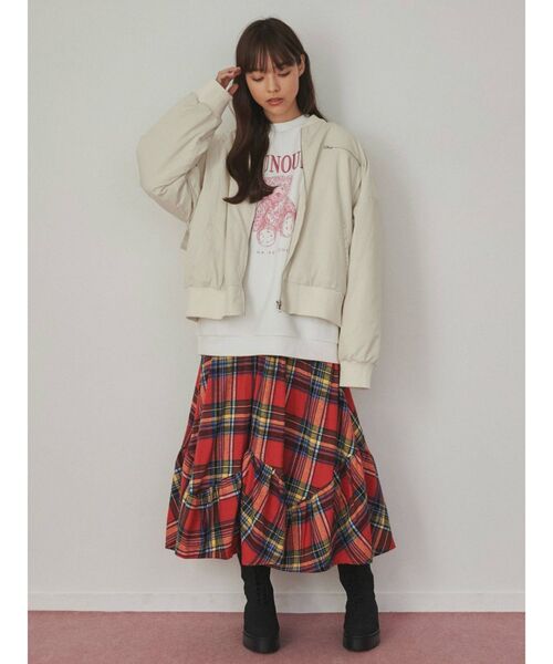 merry jenny（メリージェニー）の「bear embroideryトレーナー（Tシャツ/カットソー・レディース・オフホワイト/グレー/レッド・FREE）」の13枚目の写真