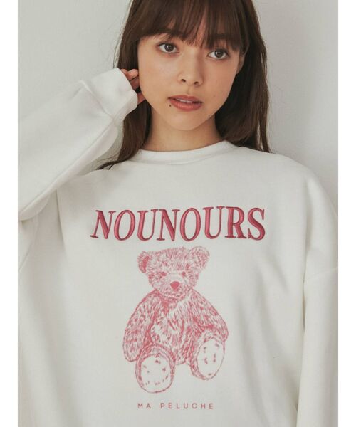 merry jenny（メリージェニー）の「bear embroideryトレーナー（Tシャツ/カットソー・レディース・オフホワイト/グレー/レッド・FREE）」の14枚目の写真