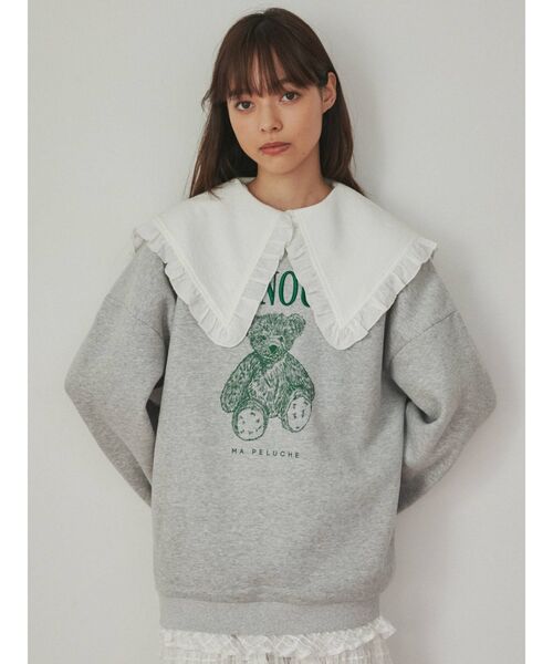 merry jenny（メリージェニー）の「bear embroideryトレーナー（Tシャツ/カットソー・レディース・オフホワイト/グレー/レッド・FREE）」の17枚目の写真