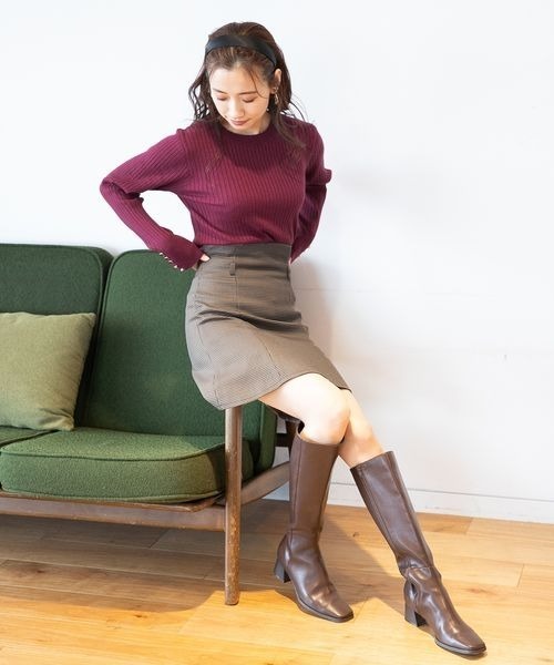 mysty woman（ミスティウーマン）の「【WEB限定】プチプラソデボタンプルオーバー 166505（ニット/セーター・レディース・ブラック/ベージュ/ブラウン/ブルー/グリーン/ボルドー/アイボリー・FREE）」の10枚目の写真