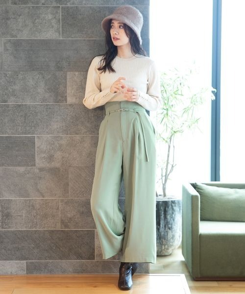 mysty woman（ミスティウーマン）の「【WEB限定】プチプラソデボタンプルオーバー 166505（ニット/セーター・レディース・ブラック/ベージュ/ブラウン/ブルー/グリーン/ボルドー/アイボリー・FREE）」の11枚目の写真