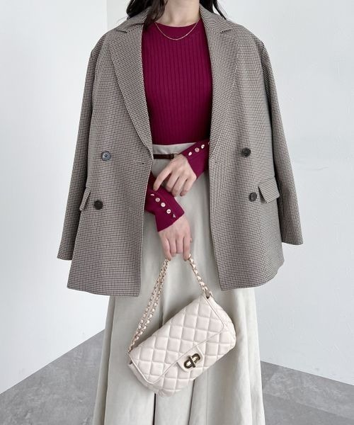 mysty woman（ミスティウーマン）の「【WEB限定】プチプラソデボタンプルオーバー 166505（ニット/セーター・レディース・ブラック/ベージュ/ブラウン/ブルー/グリーン/ボルドー/アイボリー・FREE）」の22枚目の写真