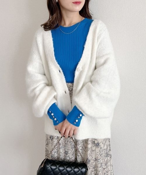 mysty woman（ミスティウーマン）の「【WEB限定】プチプラソデボタンプルオーバー 166505（ニット/セーター・レディース・ブラック/ベージュ/ブラウン/ブルー/グリーン/ボルドー/アイボリー・FREE）」の18枚目の写真