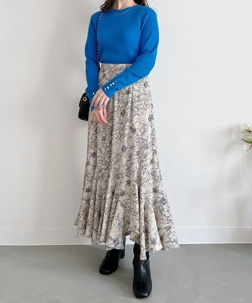 mysty woman（ミスティウーマン）の「【WEB限定】プチプラソデボタンプルオーバー 166505（ニット/セーター・レディース・ブラック/ベージュ/ブラウン/ブルー/グリーン/ボルドー/アイボリー・FREE）」の19枚目の写真