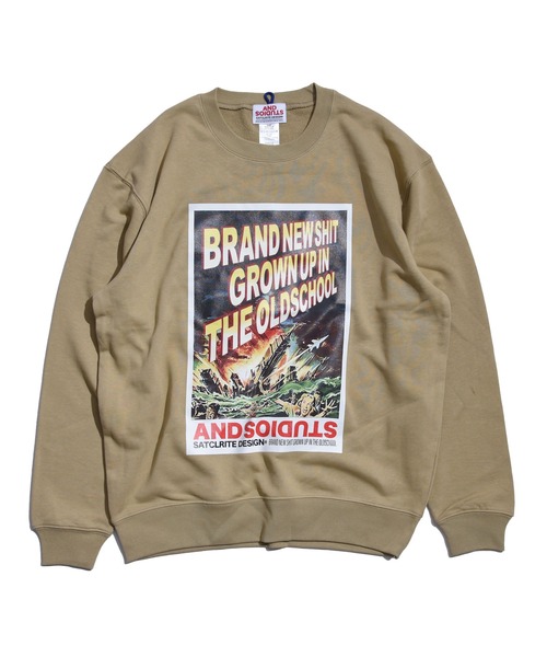 ANDSTUDIOS（アンドステュディオス）の「ANDSTUDIOS（アンドステュディオス）COLLIDE クルーネック ビッグシルエット スウェット トレーナー（スウェット・レディース・パープル/グレー/グリーン/クリーム/ワインレッド/ブラック/カーキ・ONE SIZE）」の5枚目の写真