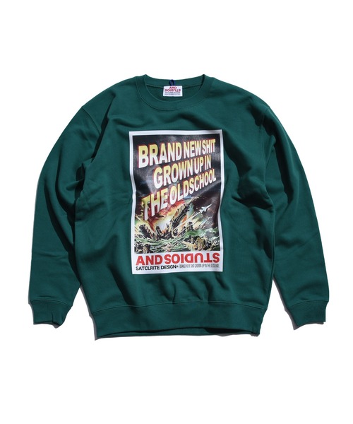 ANDSTUDIOS（アンドステュディオス）の「ANDSTUDIOS（アンドステュディオス）COLLIDE クルーネック ビッグシルエット スウェット トレーナー（スウェット・レディース・パープル/グレー/グリーン/クリーム/ワインレッド/ブラック/カーキ・ONE SIZE）」の6枚目の写真