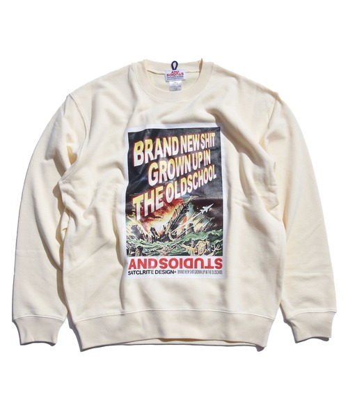 ANDSTUDIOS（アンドステュディオス）の「ANDSTUDIOS（アンドステュディオス）COLLIDE クルーネック ビッグシルエット スウェット トレーナー（スウェット・レディース・パープル/グレー/グリーン/クリーム/ワインレッド/ブラック/カーキ・ONE SIZE）」の4枚目の写真