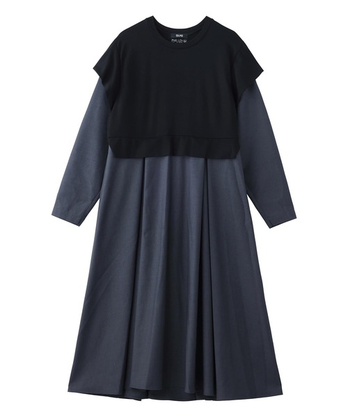 SILAS（サイラス）の「LAYERED DRESS（ワンピース・レディース・ベージュ/グリーン/チャコール・ONE SIZE）」の7枚目の写真