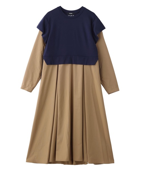 SILAS（サイラス）の「LAYERED DRESS（ワンピース・レディース・ベージュ/グリーン/チャコール・ONE SIZE）」の20枚目の写真