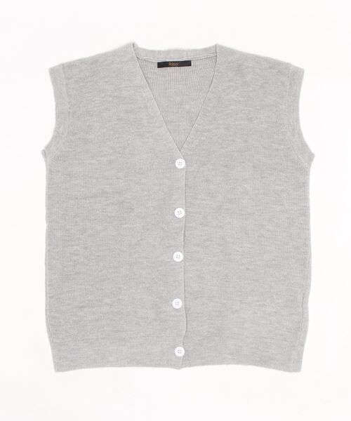 Ritzy(リッツィー)の「Vネックカーディガンベスト(ベスト・レディース・ライトグレー/ブラック/ブラウン/ダークグレー・FREE)」の14枚目の写真