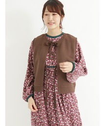 Samansa Mos2 | 前後着ミニ裏毛ベスト(Tシャツ/カットソー)