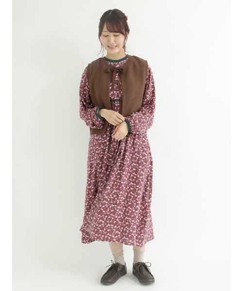 Samansa Mos2（サマンサ モスモス）の「◎前後着ミニ裏毛ベスト（Tシャツ/カットソー・レディース・ブラウン/キナリ/カーキ・ﾌﾘ-）」の18枚目の写真