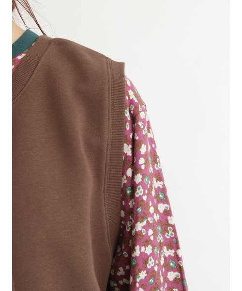 Samansa Mos2（サマンサ モスモス）の「◎前後着ミニ裏毛ベスト（Tシャツ/カットソー・レディース・ブラウン/キナリ/カーキ・ﾌﾘ-）」の21枚目の写真